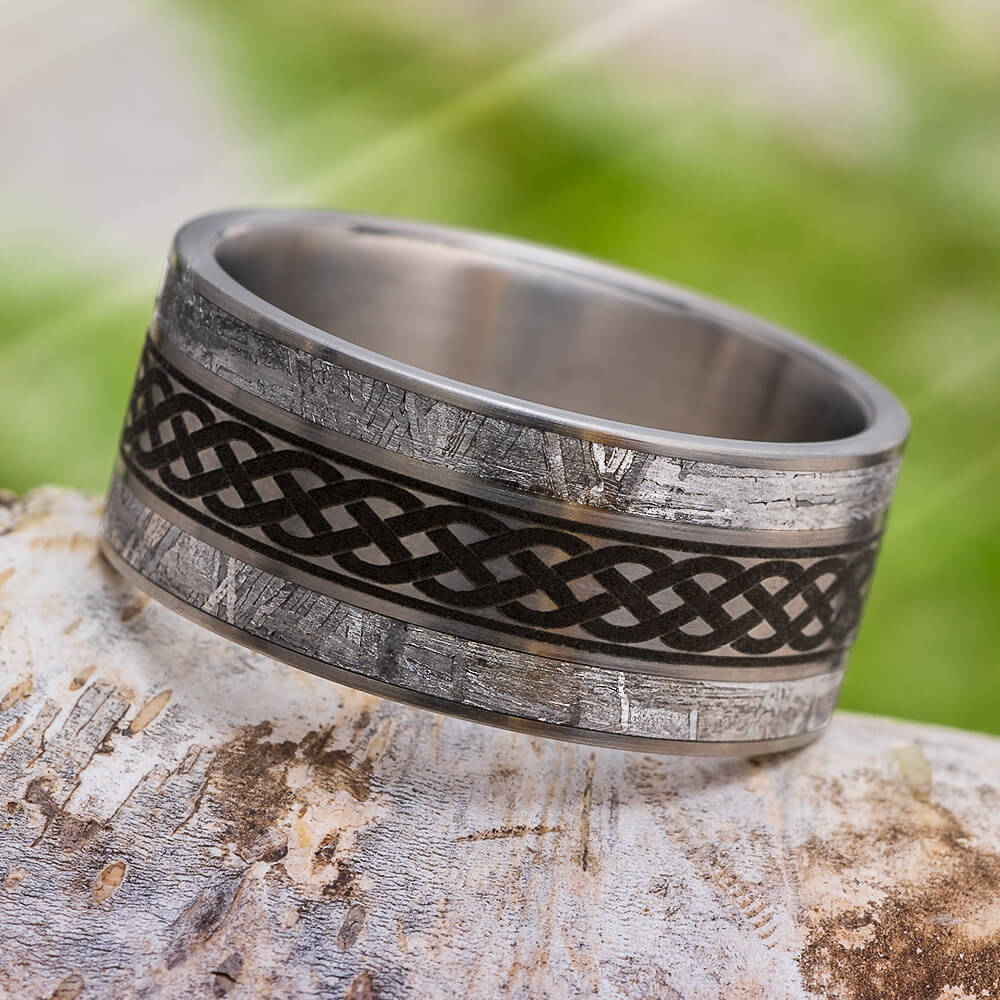 Meteorite Celtic Ring