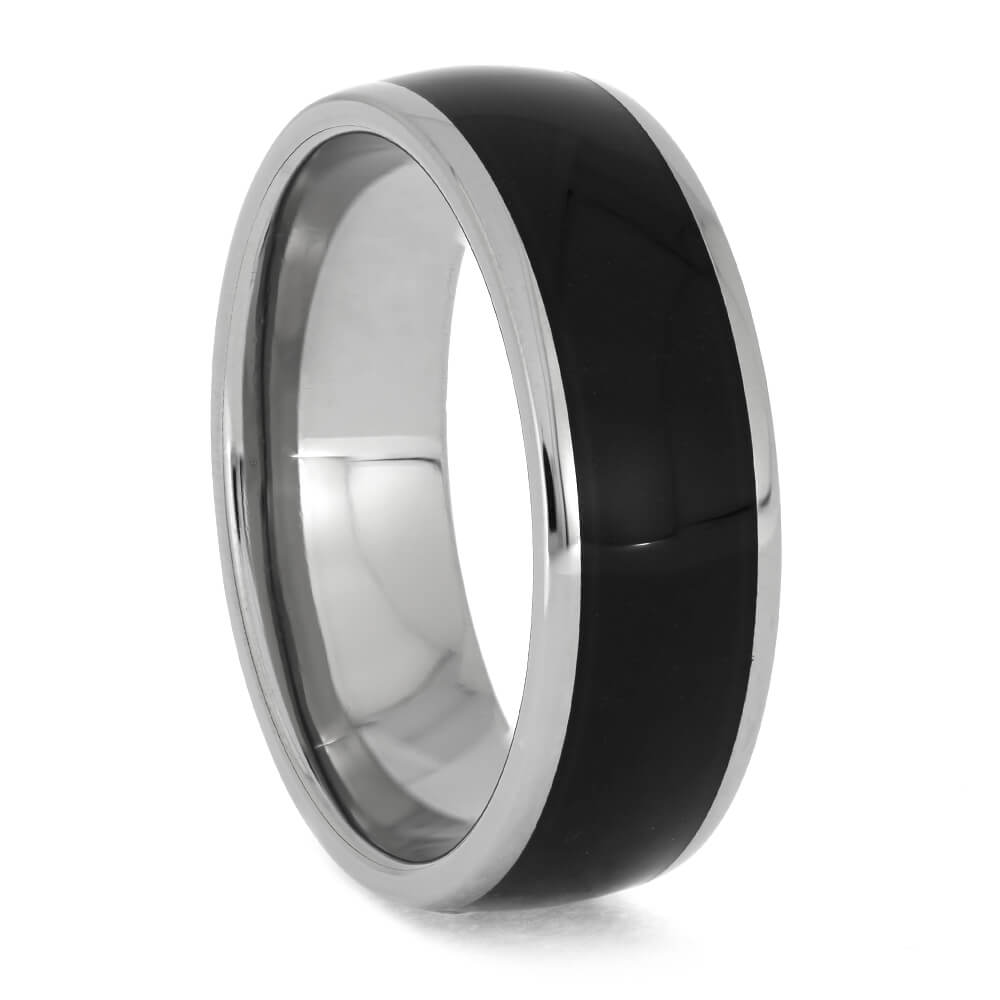 Black Ebony Wood Wedding Band for Men, Size 12.5-RS11371 - Jewelry by Johan