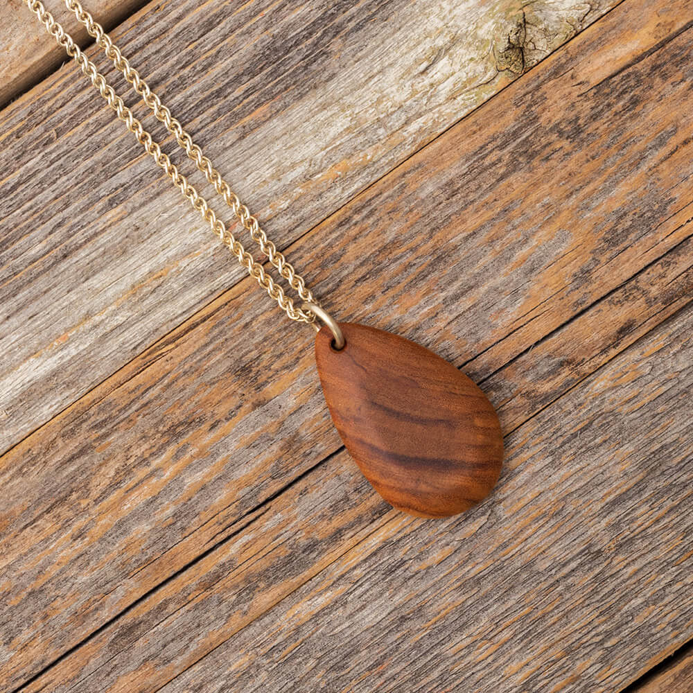 Tear Drop Pendant made with Bocote Wood-RS9484-2 - Jewelry by Johan