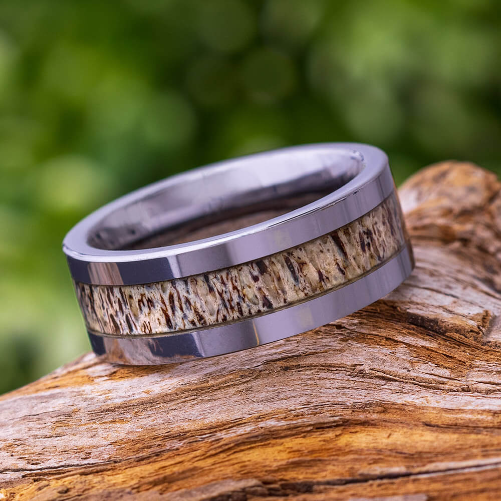 Tungsten Antler Men's Wedding Band, In Stock-SIG3016 - Jewelry by Johan