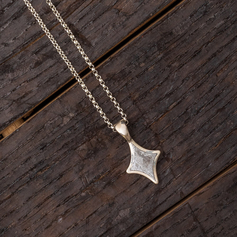 Star Meteorite Pendant on 18" Necklace, In Stock-SIG3056 - Jewelry by Johan