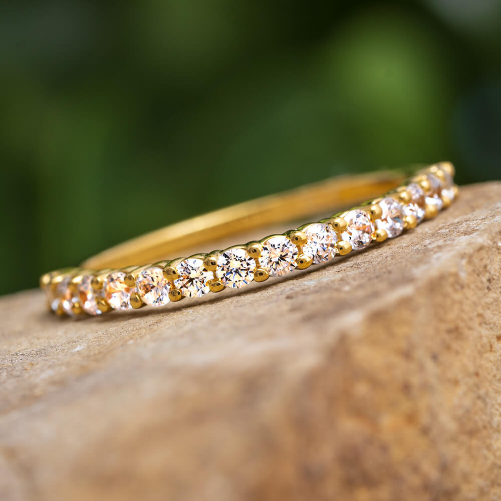 Diamond Half Eternity Wedding Band