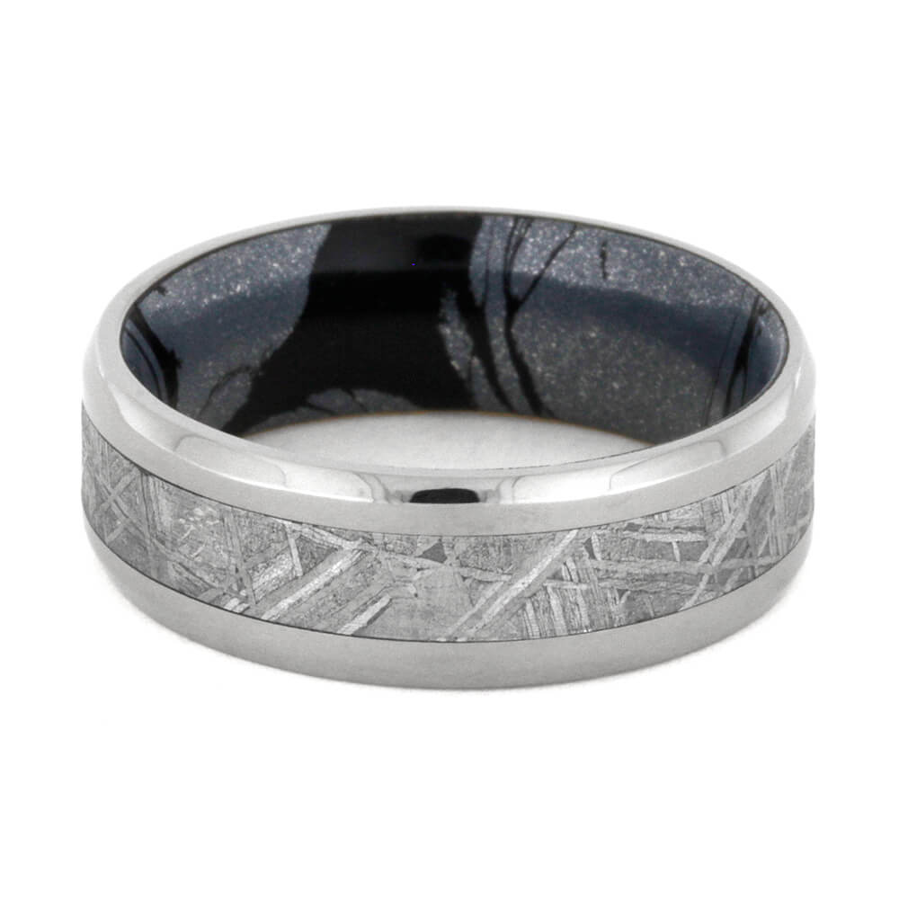 Gibeon Meteorite Men's Wedding Band, Cobaltium Mokume And Titanium Ring-2276 - Jewelry by Johan