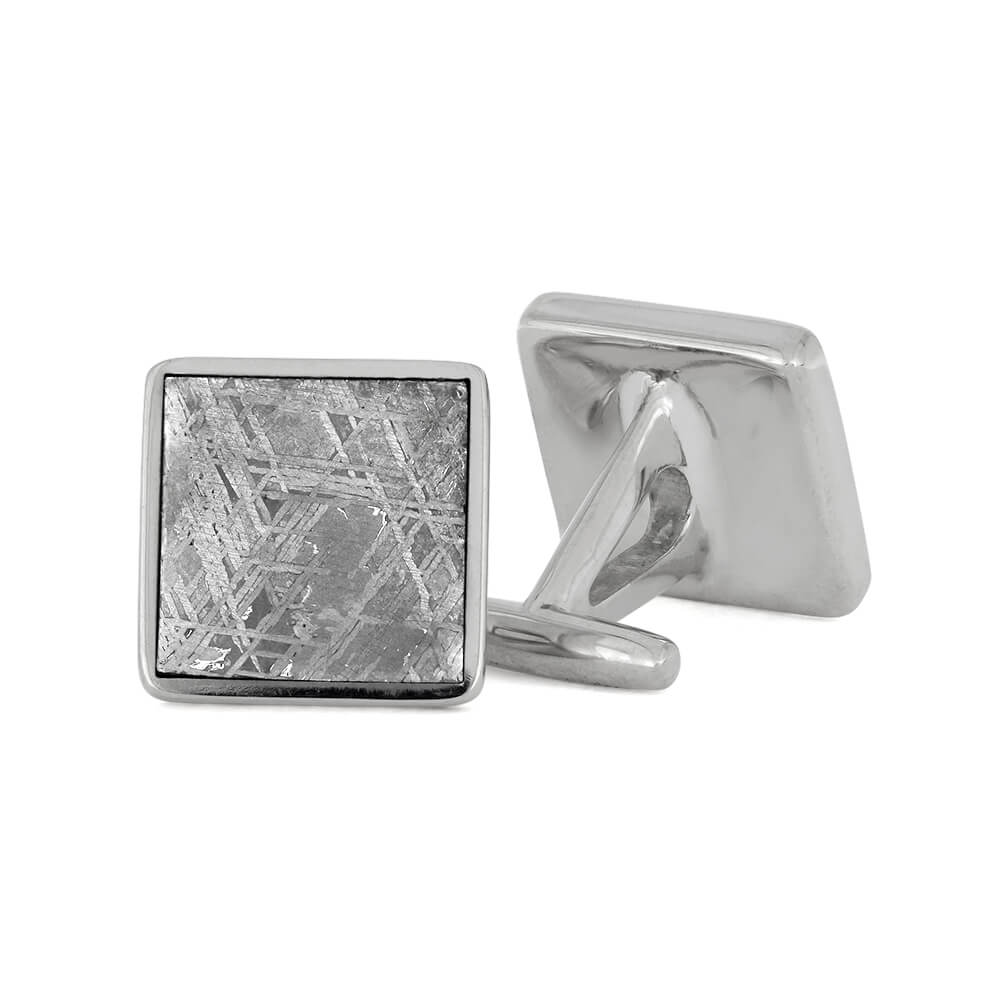 Square Authentic Meteorite Cuff Links