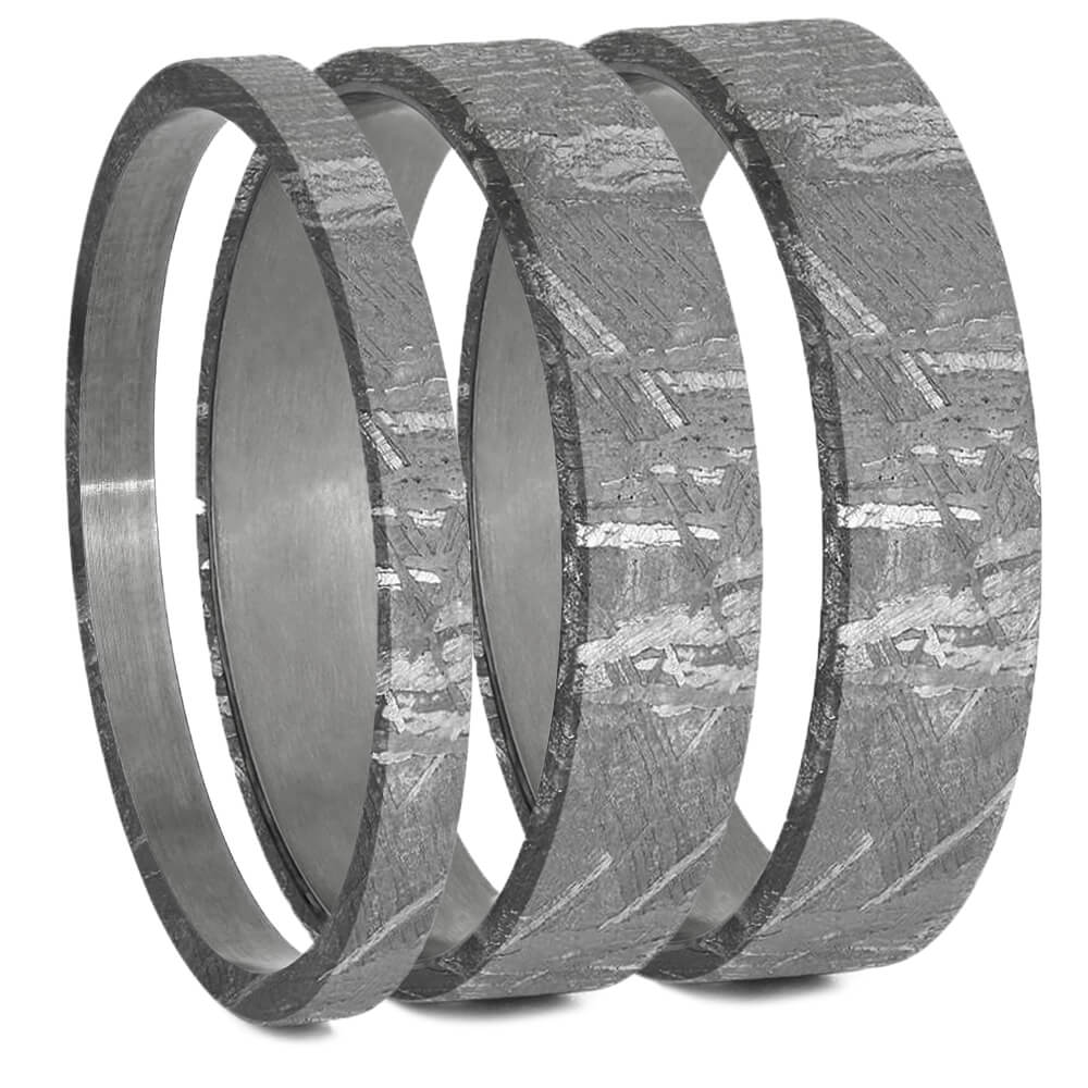 Meteorite Inlays For Interchangeable Rings, 2MM, 5MM or 6MM-INTCOMP-MET - Jewelry by Johan