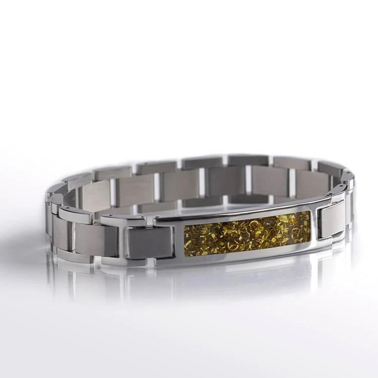 Stainless Steel and Yellow Gold Bracelet, Interchangeable Unique Bracelet-RS10209 - Jewelry by Johan