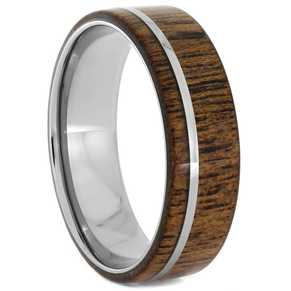 Black Mesquite Wood Ring For Men, Size 15-RS10899 - Jewelry by Johan