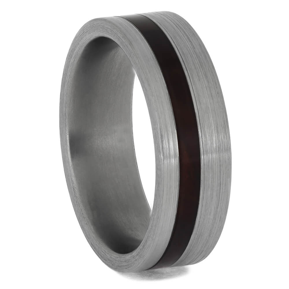 Titanium and Wood Wedding Band