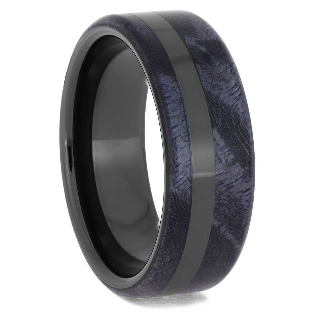 Black and Purple Wedding Rings