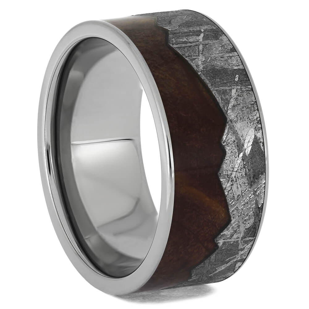 Meteorite and Wood Mountain Range Ring