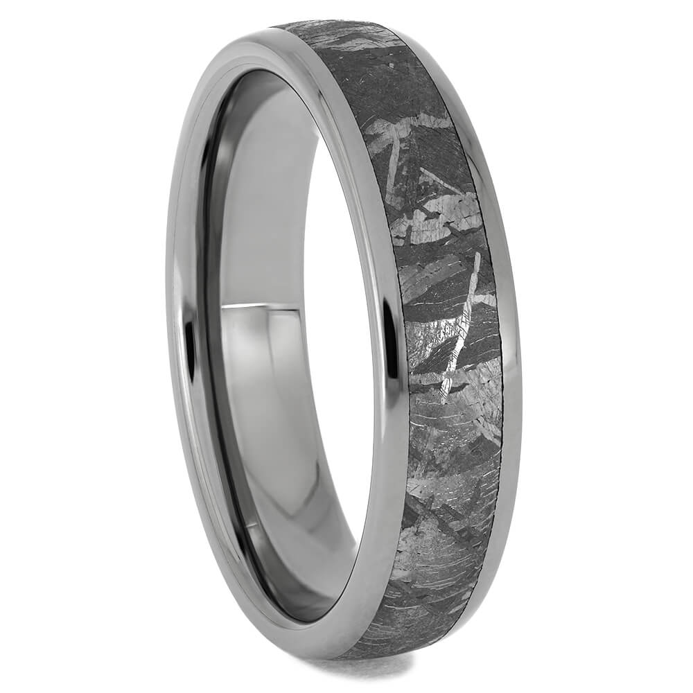 Meteorite and Titanium Wedding Band