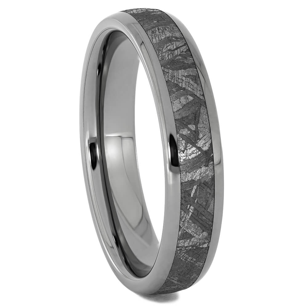 Titanium and Meteorite Wedding Bands