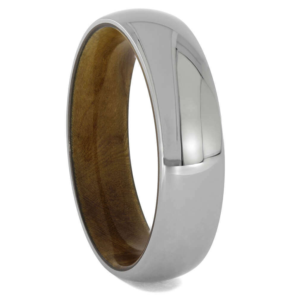 Titanium and Wood Wedding Bands