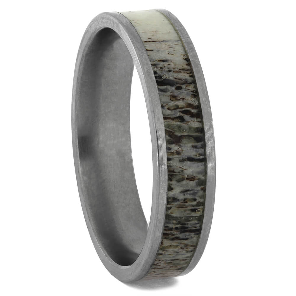 Antler and Titanium Wedding Bands