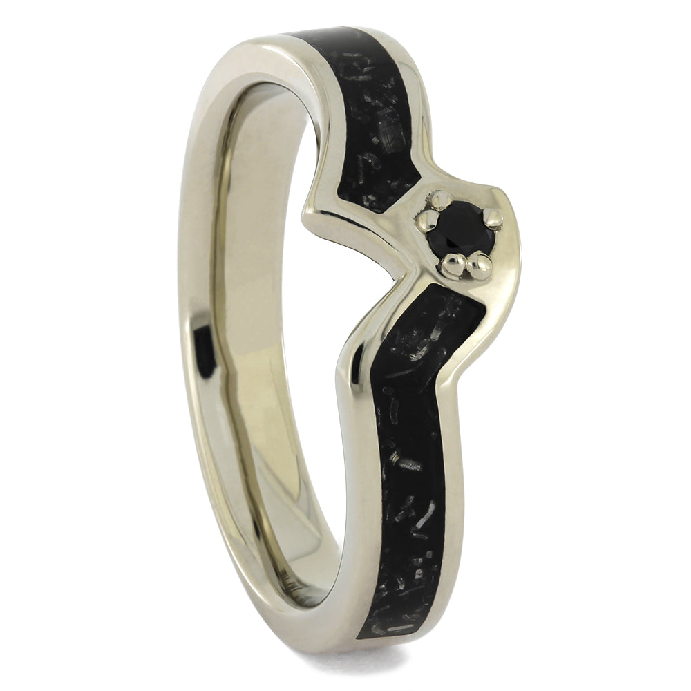 Black Stardust Wedding Bands