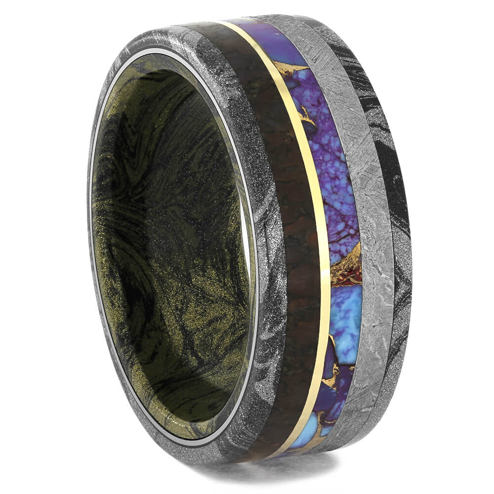 Mokume Gane and Meteorite Wedding Band