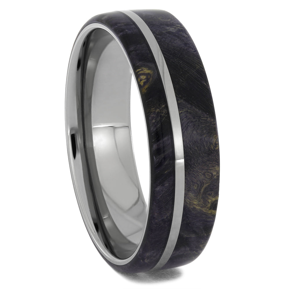 Purple Wood Men's Wedding Bands