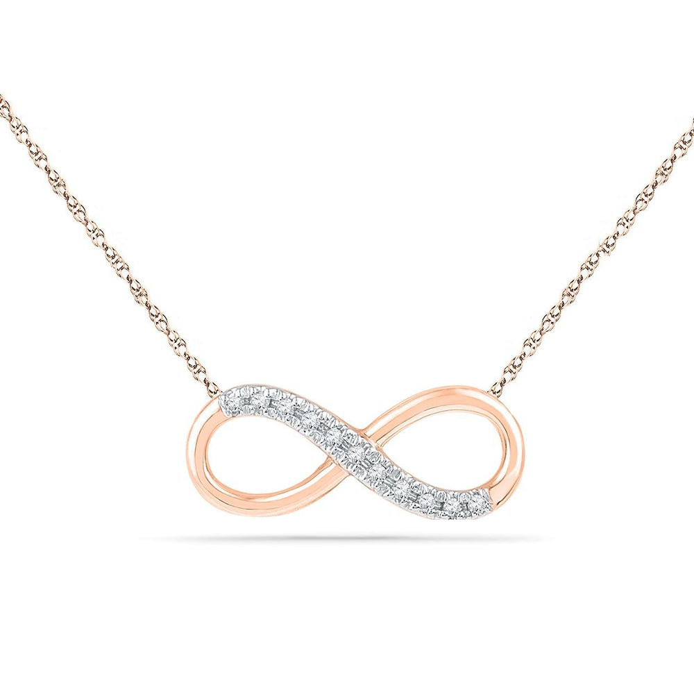 Diamond Infinity Pendant Necklace, Silver or Gold-SHNF016575ATW - Jewelry by Johan