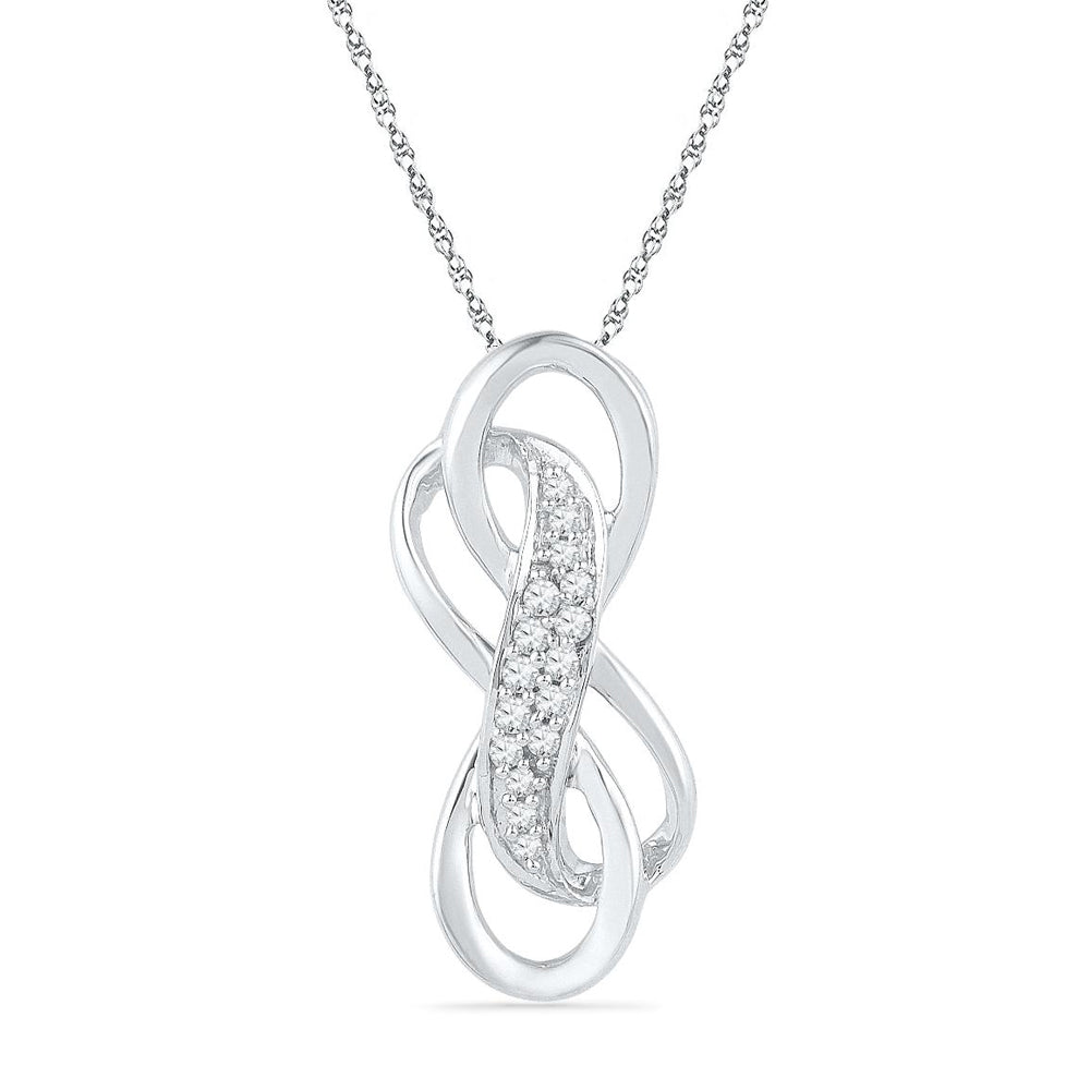 Double Infinity Diamond Necklace-SHPF073341BAW - Jewelry by Johan