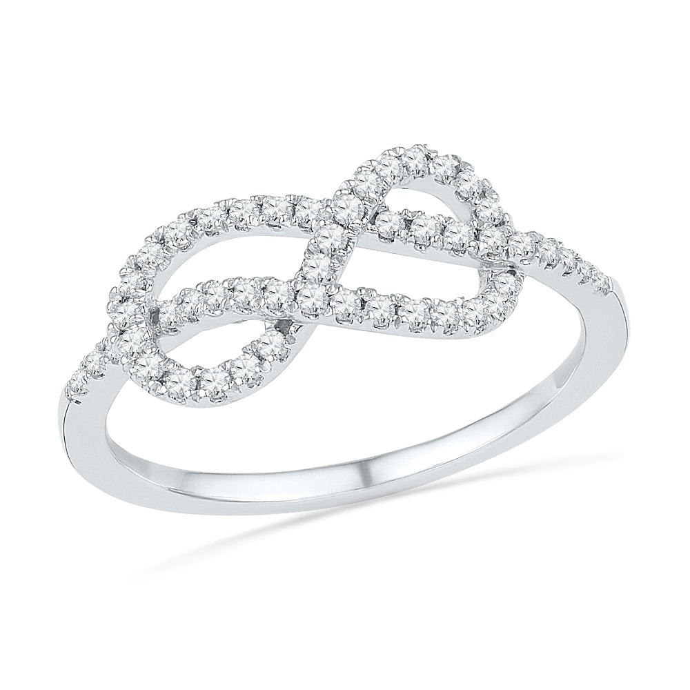 Diamond Infinity Band or Anniversary Ring, Silver or Gold-SHRF016542EAW - Jewelry by Johan