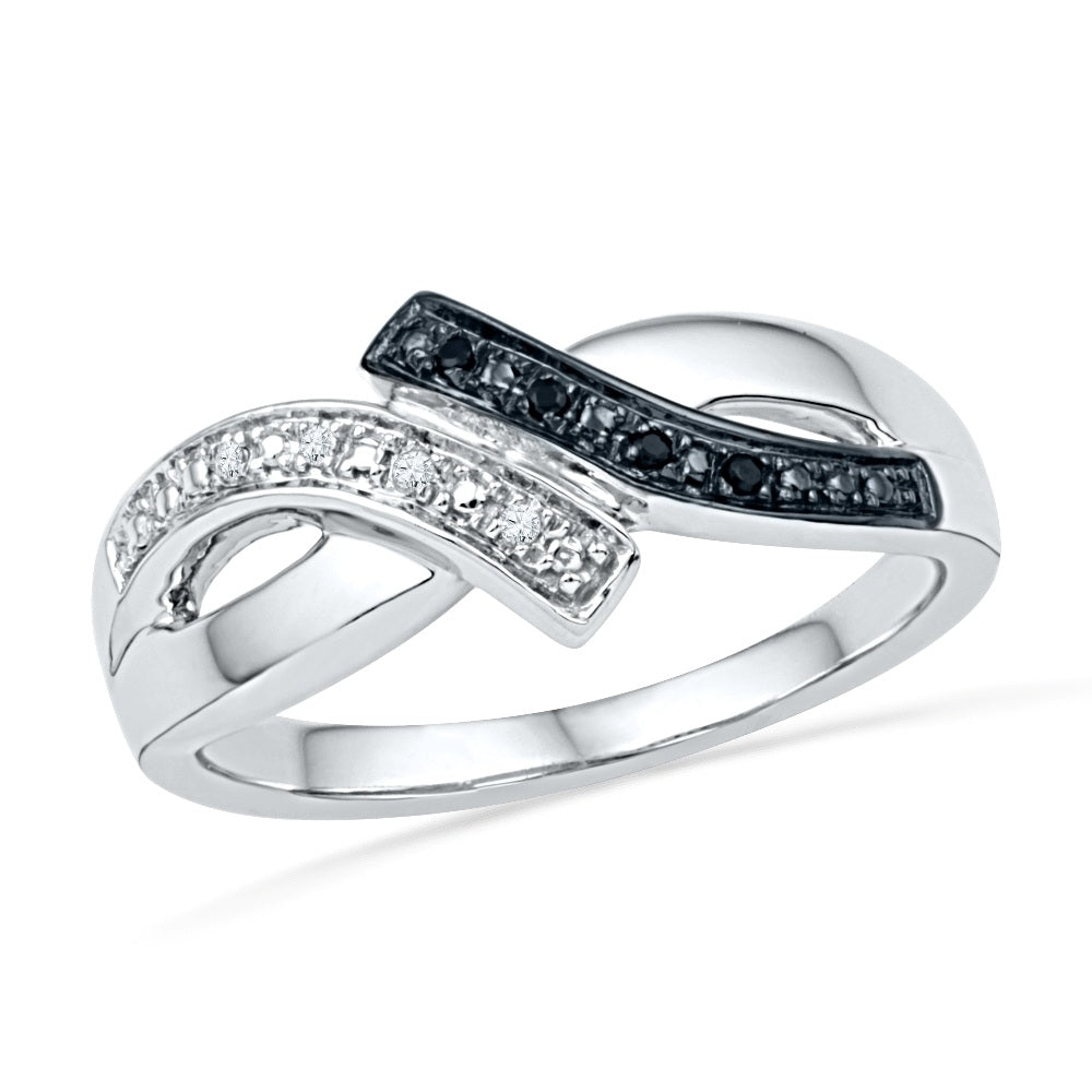 Black & White Diamond Promise Ring-SHRF072568AAWBW - Jewelry by Johan