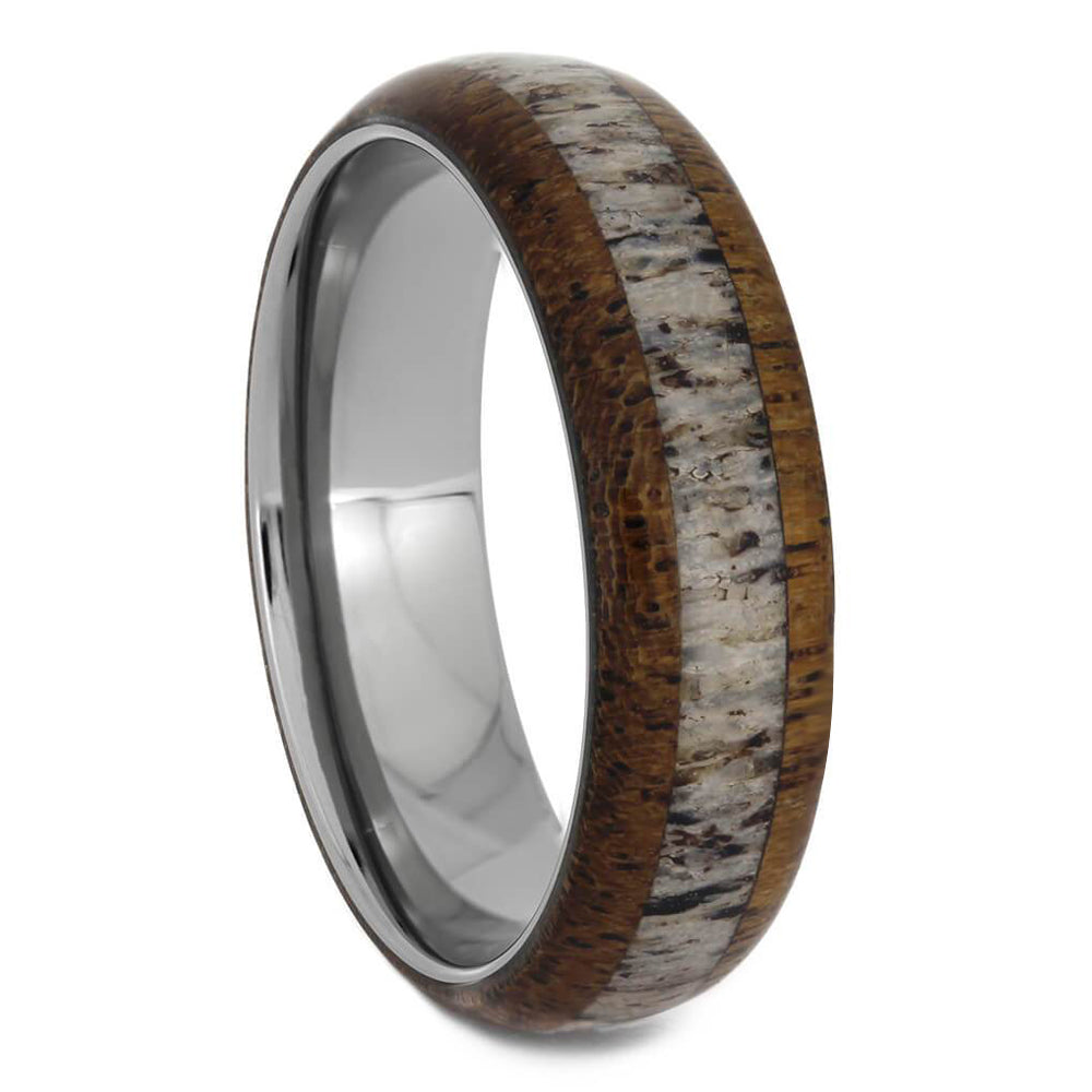 Deer Antler and Mesquite Wood Ring for Men, Size 12-RS11195 - Jewelry by Johan