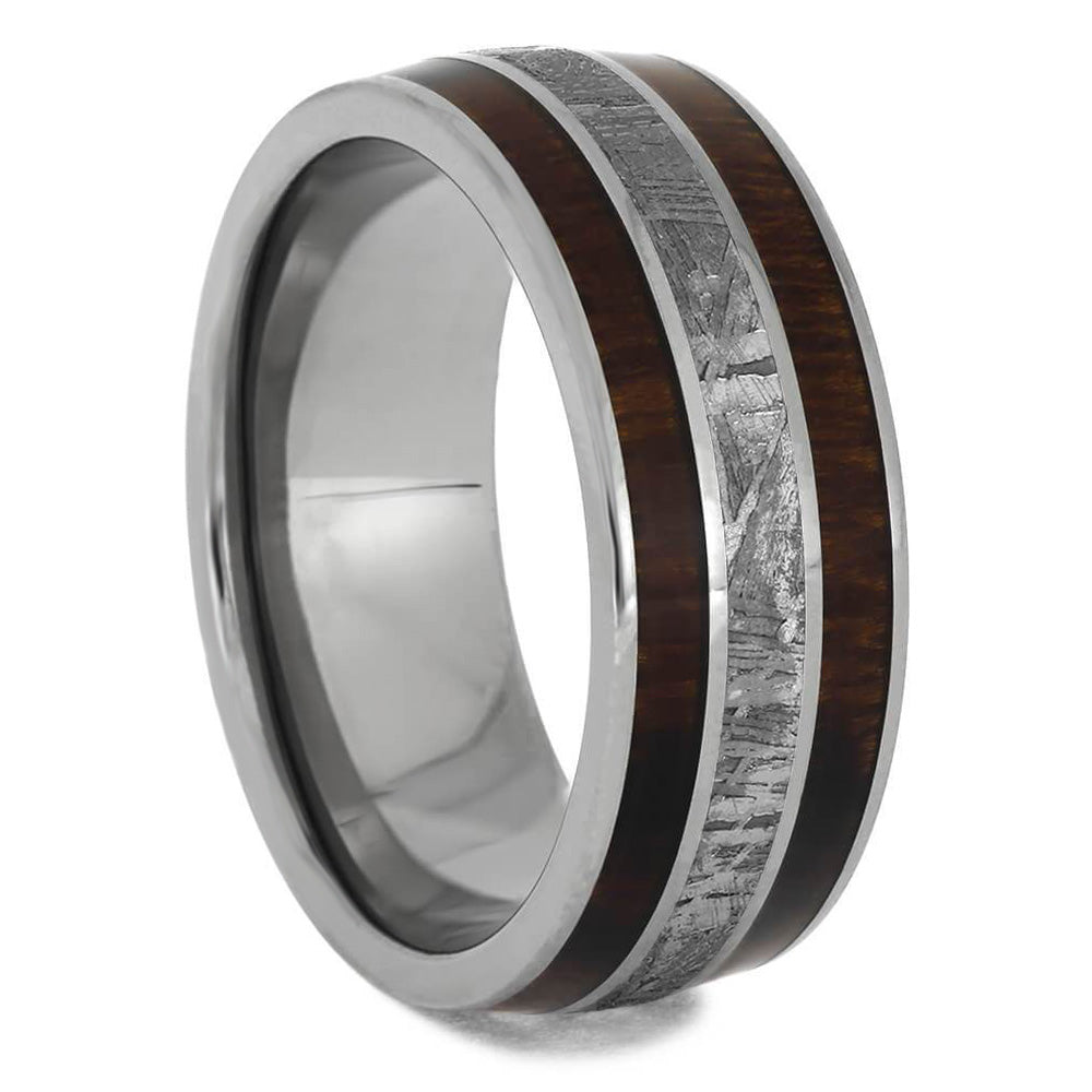 Ironwood and Meteorite Men's Wedding Band-4246 - Jewelry by Johan