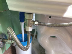 T connector installed to tank