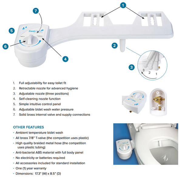 Brondell FreshSpa easy bidet attachment 