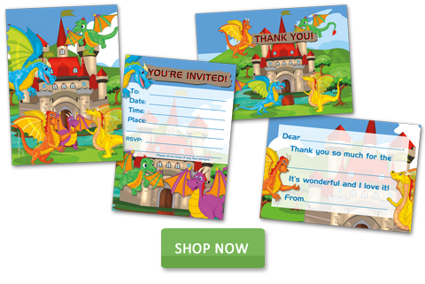 Kids Birthday Party Invitations and Thank You Cards