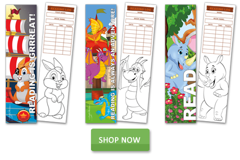 Coloring Bookmarks with Reading Log