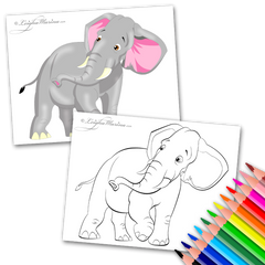 Elephant Coloring Page