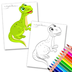 Green Dinosaur Coloring Page
