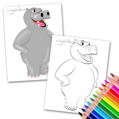 Hippo Coloring Page