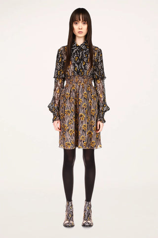 Ditsy Blooms Top <br> Black