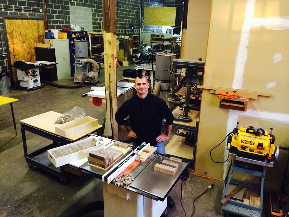 Eric in his woodshop