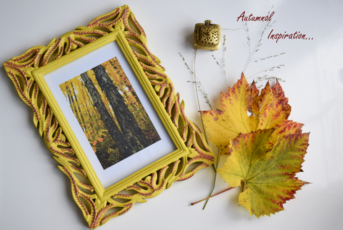 autumn inspired hand painted picture frame by The Elephant Head