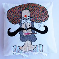 Turbaned Man cushion cover