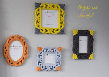 Colourful hand painted picture frames by The Elephant Head