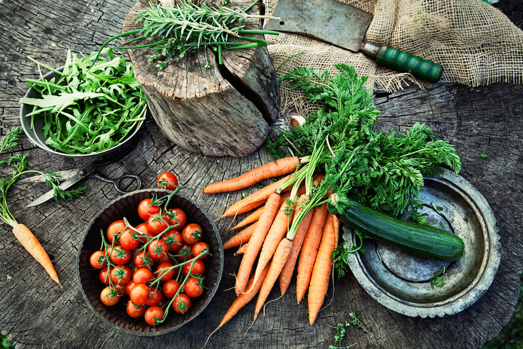 Farm to table fresh organic vegetables