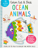 Color, Cut, And Fold: Ocean Animals Book - Noʻeau Designers