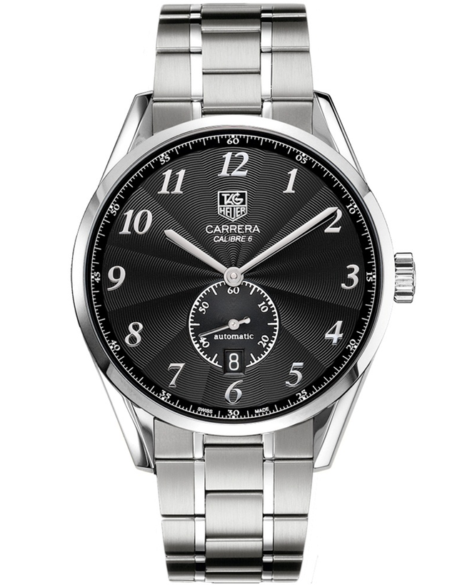TAG HEUER CARRERA HERITAGE AUTOMATIC BLACK DIAL STEEL MEN'S WATCH