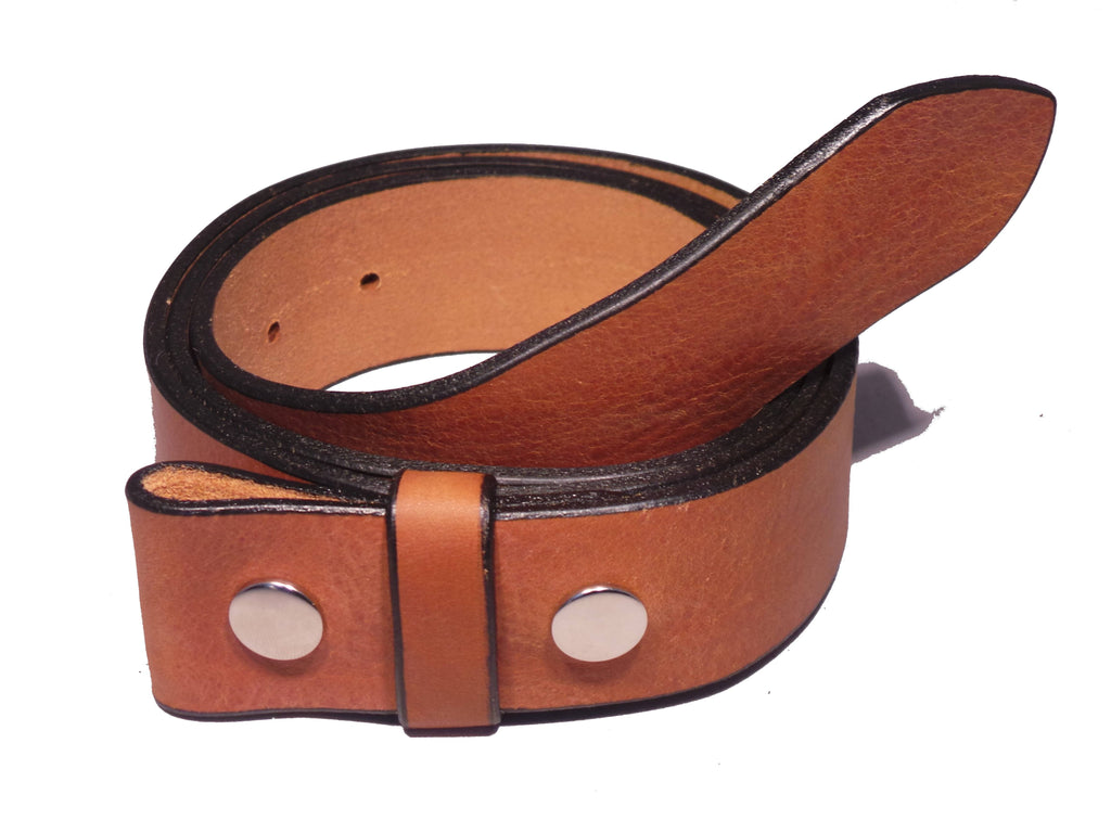 NO BUCKLE 1 3/4 Inch Brown Leather Belt Strap 45mm Wide – BuckleMyBelt