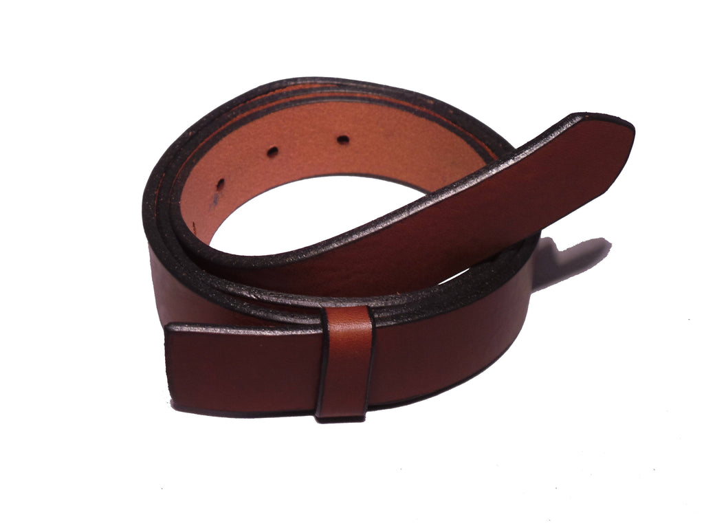 Blank Brown Leather Belt Strap 1 1/8 Inch 28mm Wide Replacement – BuckleMyBelt
