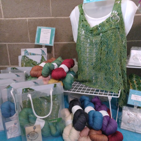 Wisconsin Sheep and Wool Festival 2018 Booth Pic & Yarn Kits by Stunning String Studio!