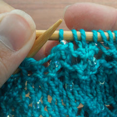adding beads to knitting 8