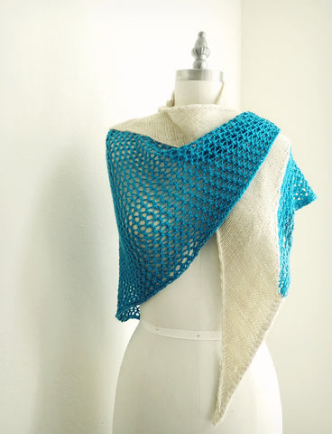 Being Here Knitted Shawl Pattern by YellowCosmo