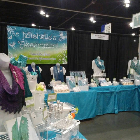 booth at stitches midwest michelle's assortment crafty flutterby creations