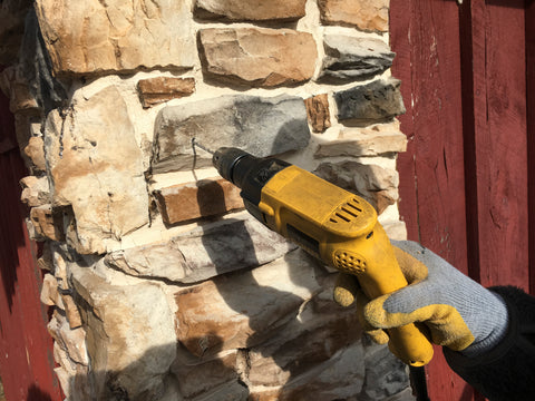 Installing a bat house on stonework