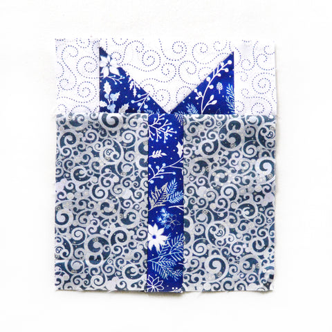 Blue Holidays Quilt Along Present Block